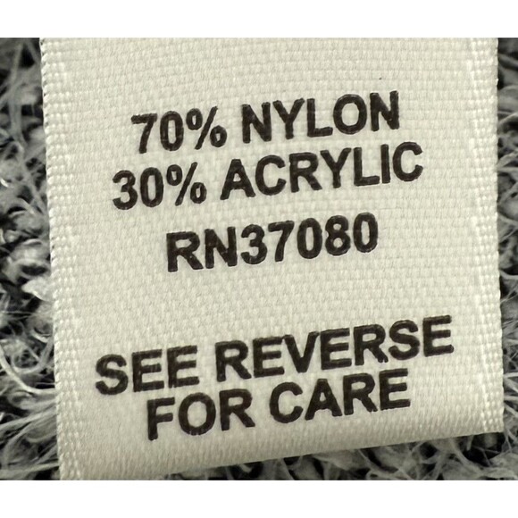 Cato Plus 22/24W Gray White Fuzzy Knit Cardigan Striped Open Front Cozycore Boho - Picture 7 of 10